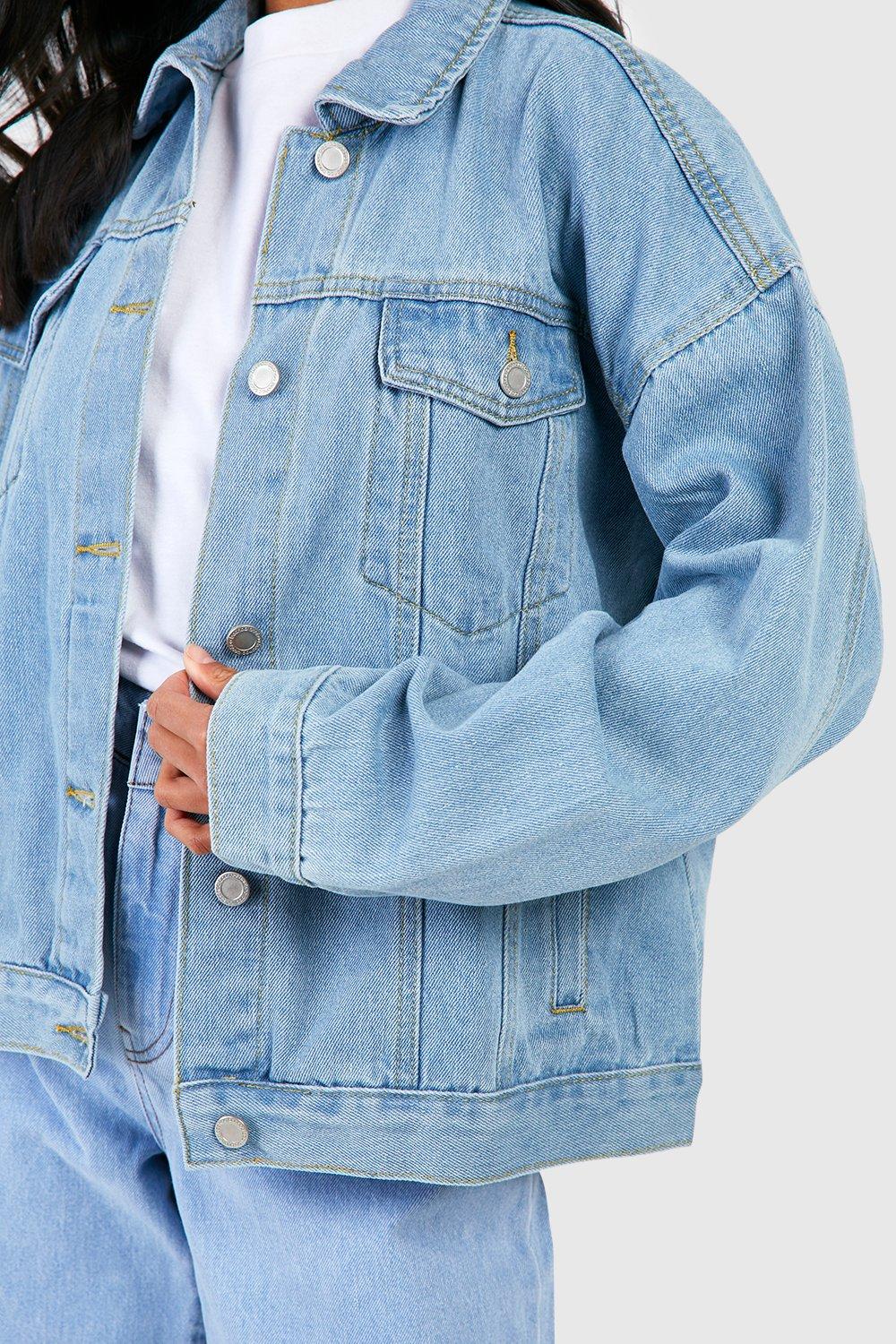 Boohoo petite denim jacket best sale